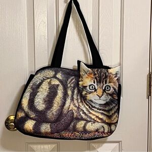 A wonderful cat purse/carryall/satchel/shopping bag 🐈🐞🦋🌸